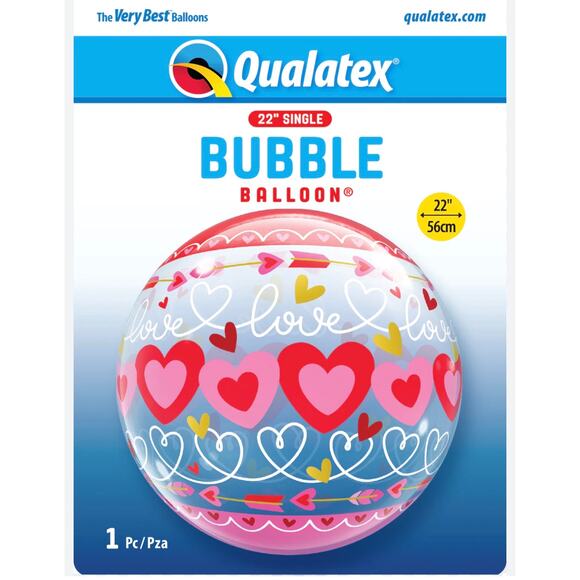 Valentine’s Day Balloon Set – Anagram AirLoonz Hearts & Bubble Balloons – 3 Pack - Picture 10 of 12